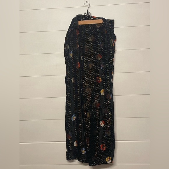 Velvet wide leg Anthropologie pants - Picture 2 of 3